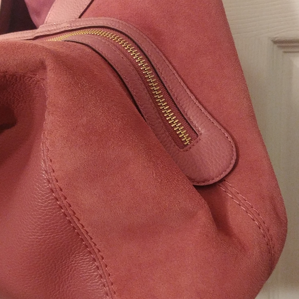 Coach Dalton 31 Leather Large Shoulder Satchel Bag Dust Pink - Picture 5 of 14